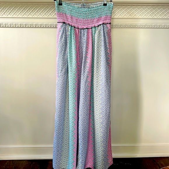 By Anthropologie Geometric Stripe Palazzo Lounge Beach Pants Size M - Picture 1 of 5